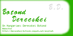 botond derecskei business card